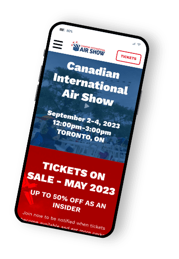 Photo of Canadian International Air Show website